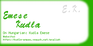 emese kudla business card